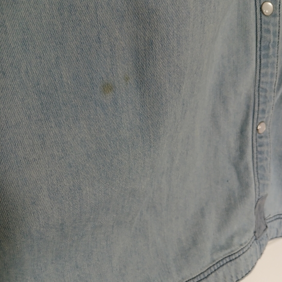 Free People Oversized Denim Shirt - Picture 7 of 9